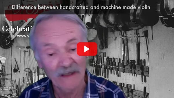 Difference between handcrafted and machine made violin
